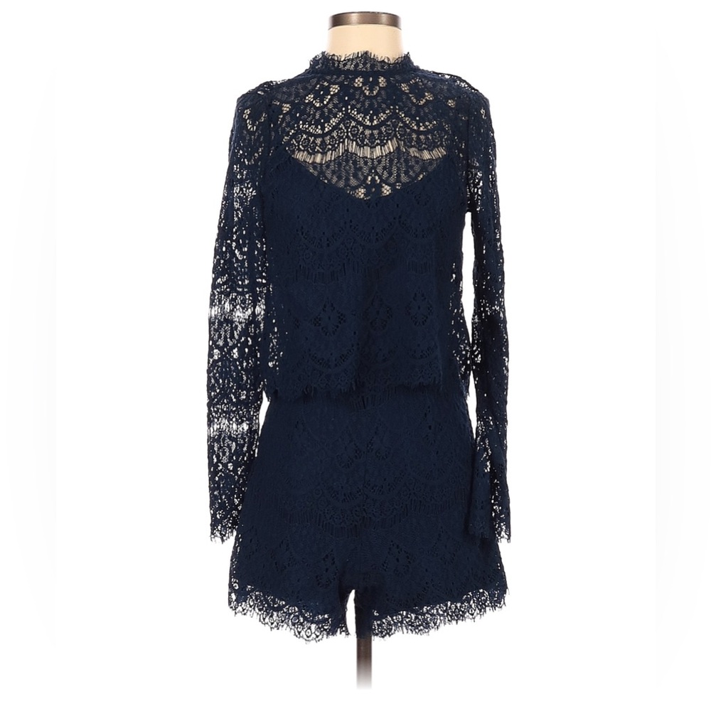 Saylor Navy Lace Romper Size XS